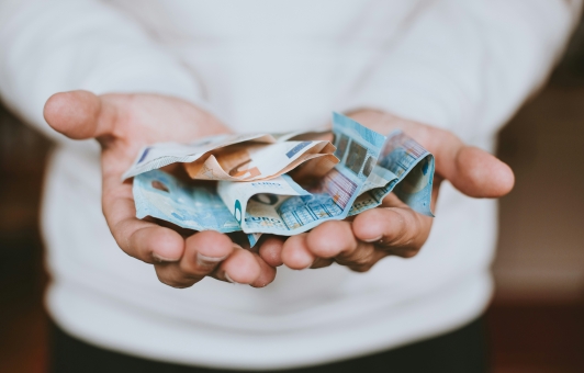 Schenking, schoondochter, geld, euro